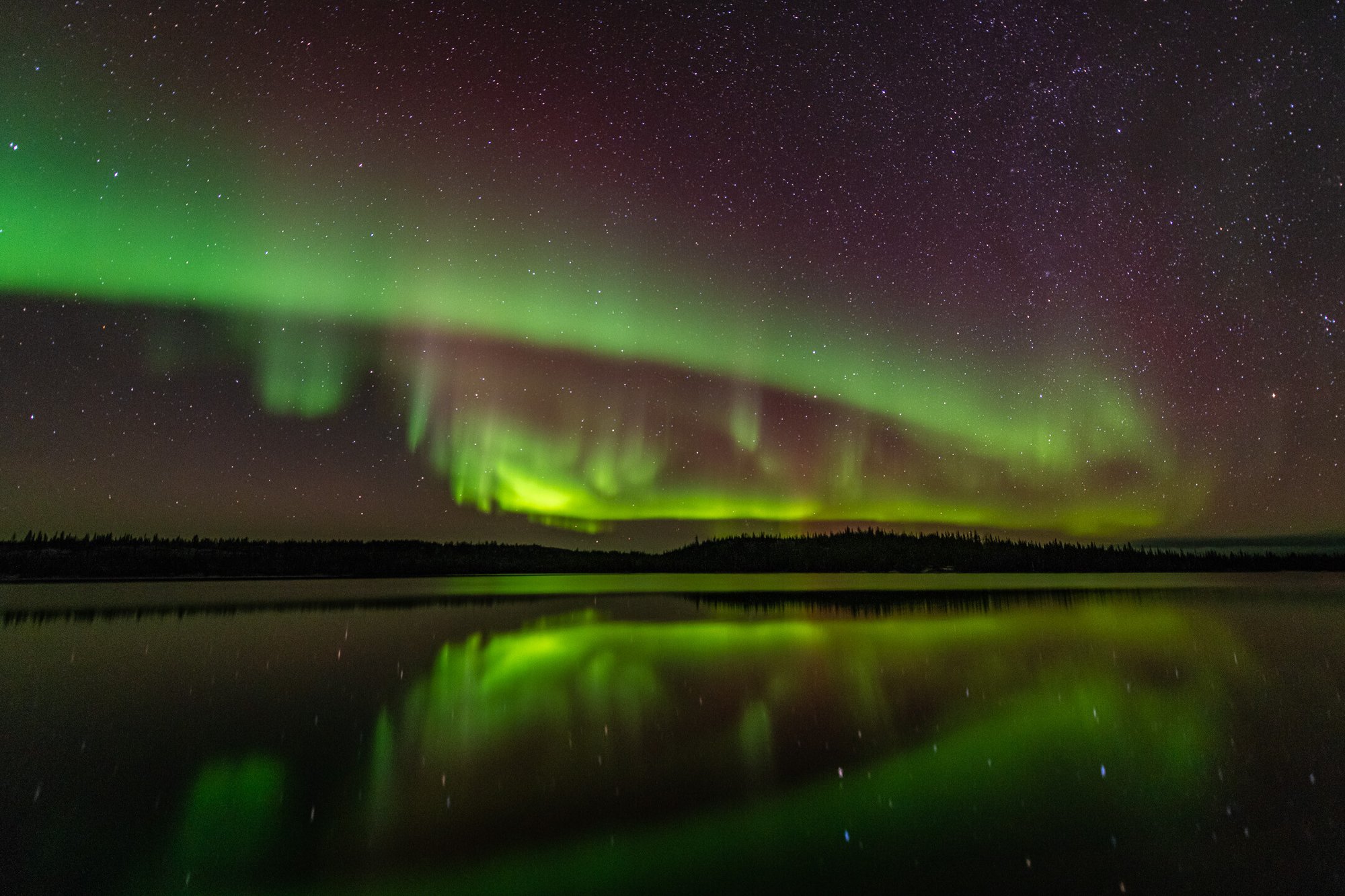 Purple Aurora Lake Reflection 3-Summer-Jason Greenwood-Horizontal